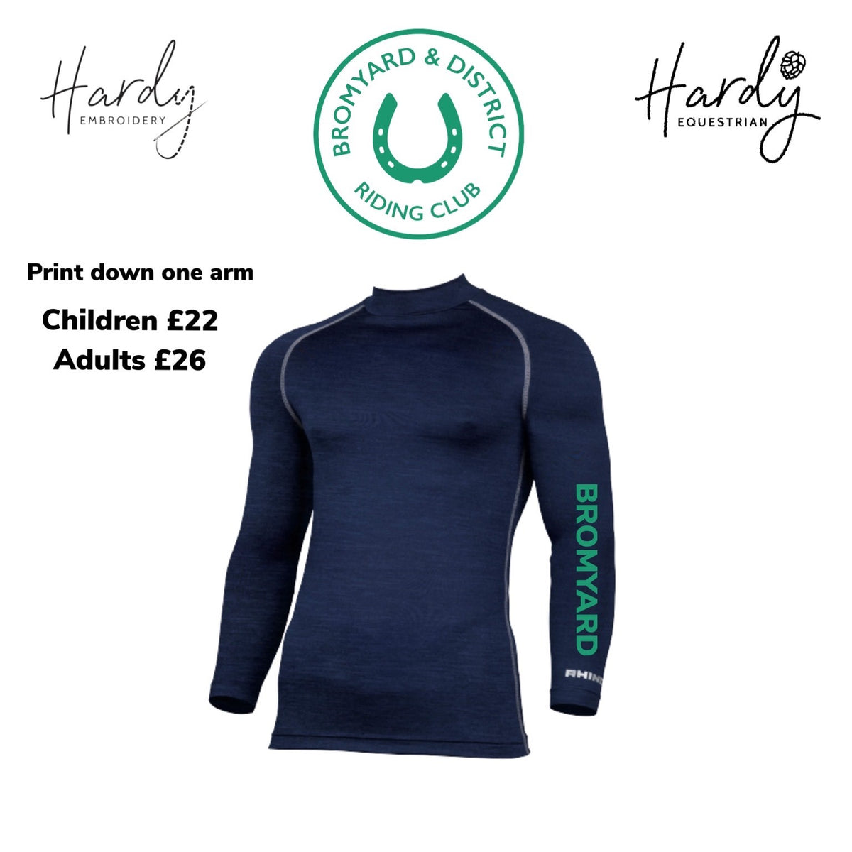 Hardy Equestrian Bromyard Riding Club Base Layer Hardy Equestrian