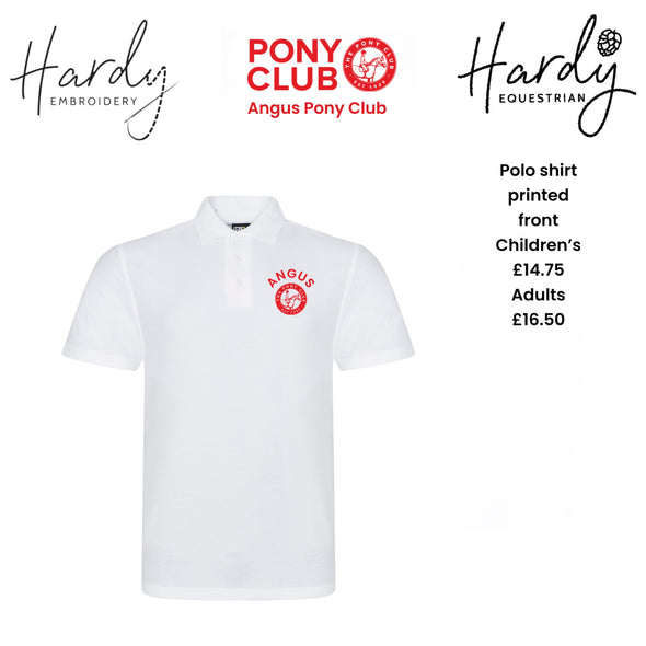 Angus Pony Club Short Sleeved Polo Shirt