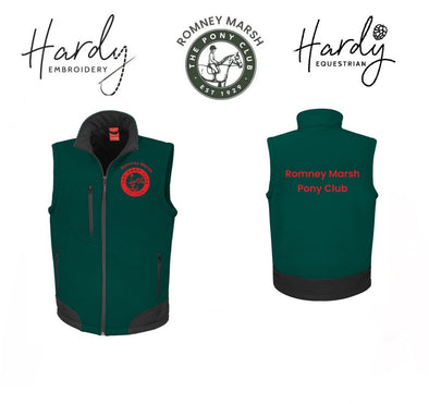 Romney Marsh Pony Club Softshell Gilet Adults