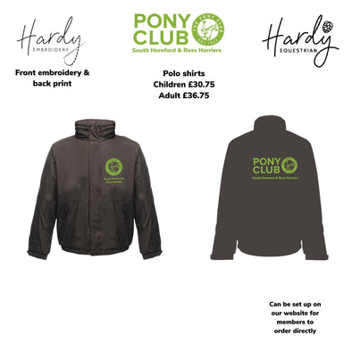 South Hereford And Ross Harriers Pony Club Coat