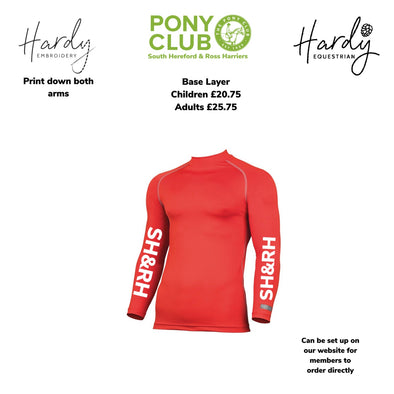 South Hereford And Ross Harriers Pony Club Base Layer