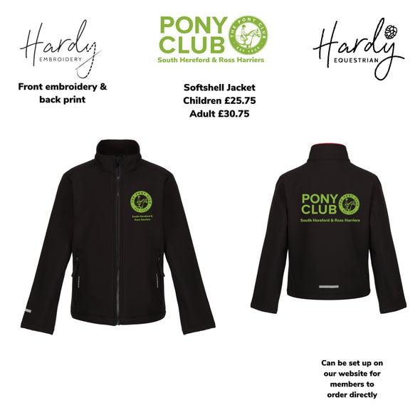 South Hereford And Ross Harriers Pony Club Softshell Jacket