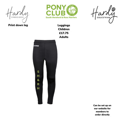South Hereford And Ross Harriers Pony Club Base Layer Leggings