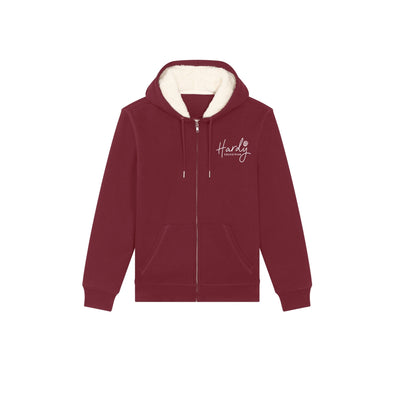 Hardy Equestrian Women's Zip Cosy Hoodie Burgundy 2