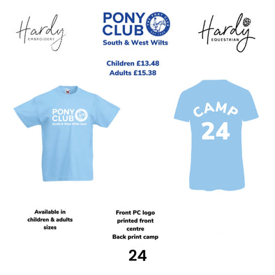 South And West Wilts Hunt Pony Club Camp T-shirts 2024