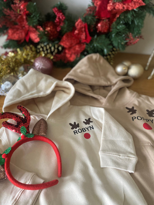 Children's Personalised Rudolph Christmas Hoodie 2