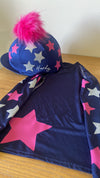 Personalised Big Star On Left Body And Stars Cross Country Base Layer And Hat Cover 18