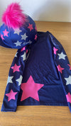 Women’s Personalised Big Star On Left Body And Stars Cross Country Base Layer And Hat Cover 19