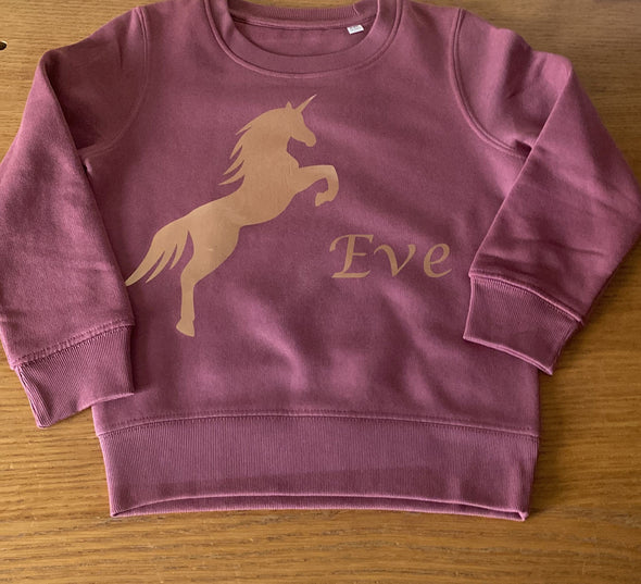 Personalised Unicorn Sweatshirt