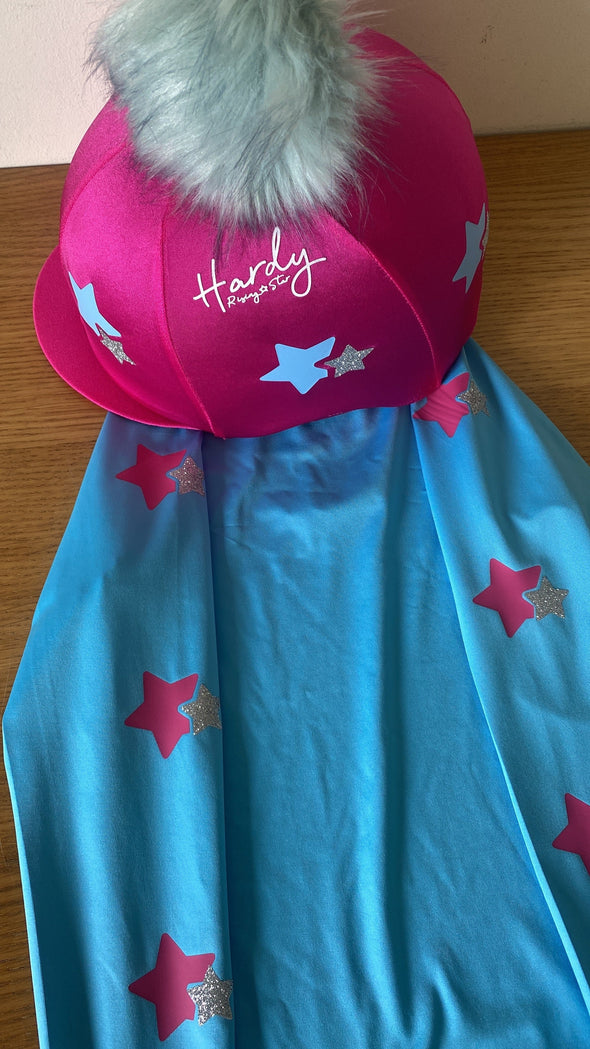 Personalised Big Star and Little Star Cross Country Base Layer And Hat Cover 2