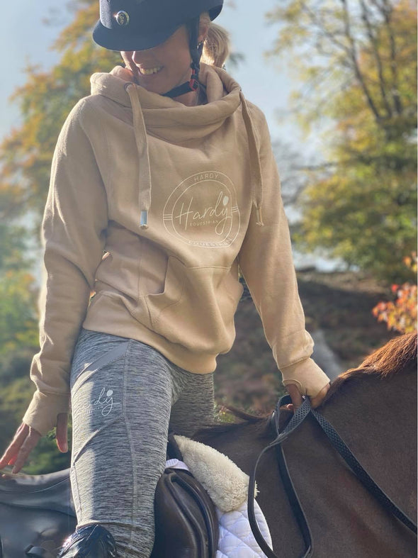 Hardy Equestrian Women's Cowl Neck Nude Hoodie