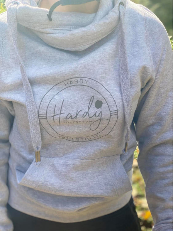 Hardy Equestrian Women's Cowl Neck Grey Hoodie 1