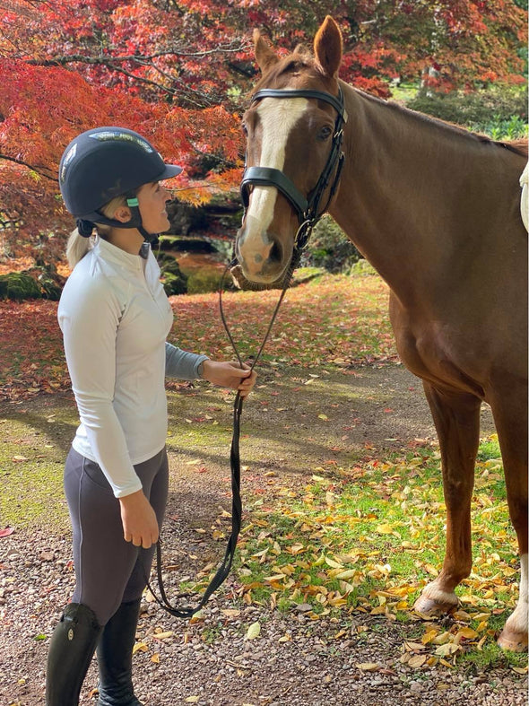 Hardy Equestrian Women's White Zip Base Layer 5