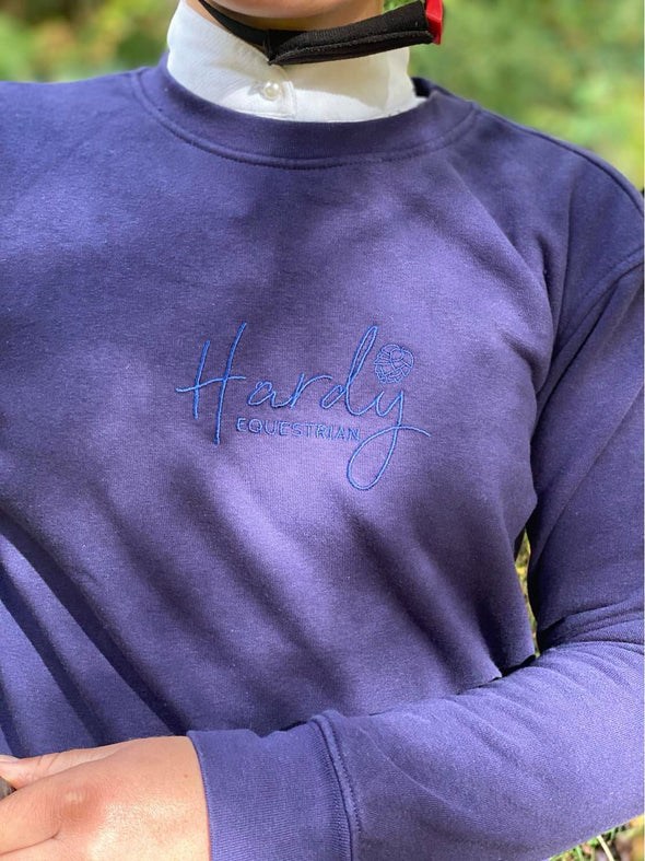 Hardy Equestrian Crew Neck Navy Sweatshirt 2