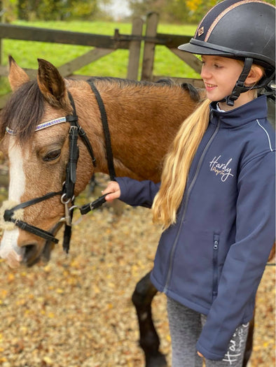 Hardy Equestrian Children's Rising Star Navy Soft Shell Jacket 2