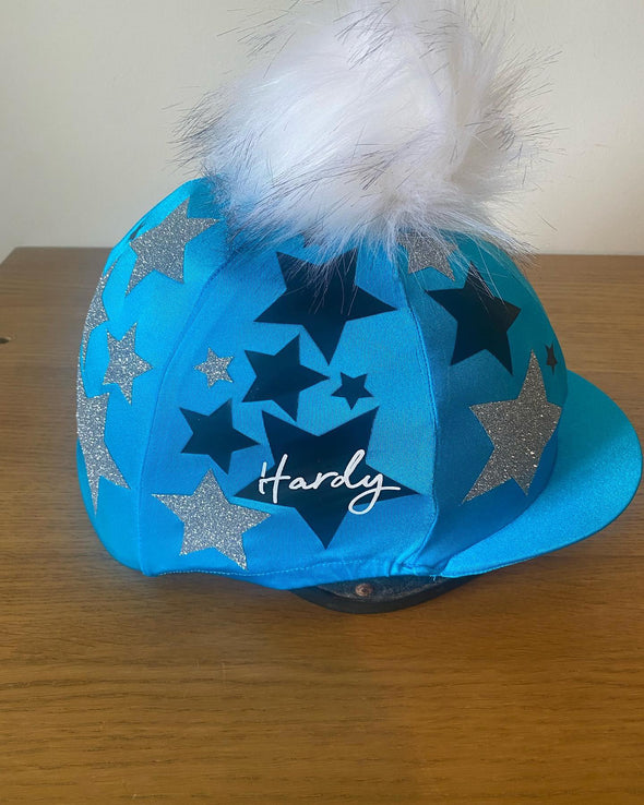 Hardy Equestrian Star Hat Silk With Removable Pom Pom 2