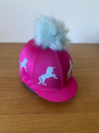 Hardy Equestrian Unicorn Hat Silk With Removable Pom Pom
