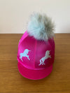 Hardy Equestrian Unicorn Hat Silk With Removable Pom Pom 2