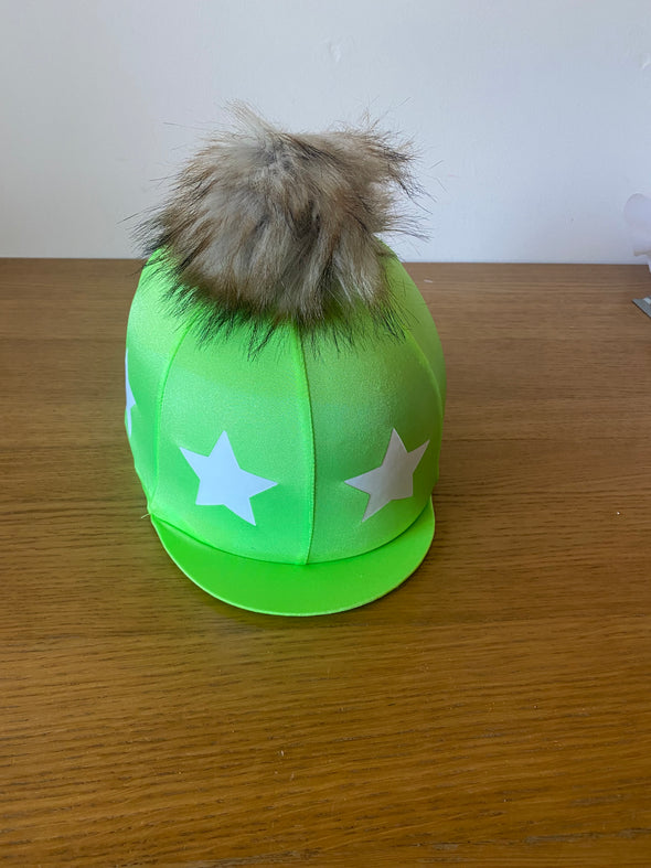 Hardy Equestrian Single stars Hat Silk With Removable Pom Pom 2
