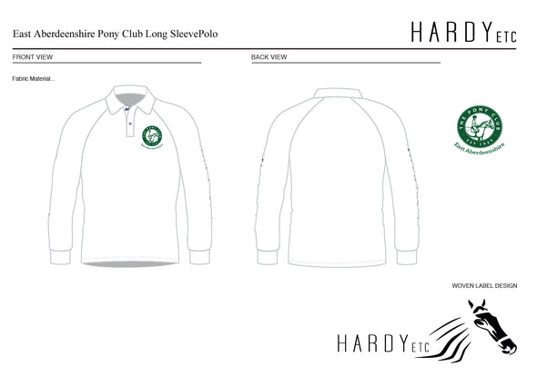 East Aberdeenshire Pony Club Long Sleeved Polo Shirt