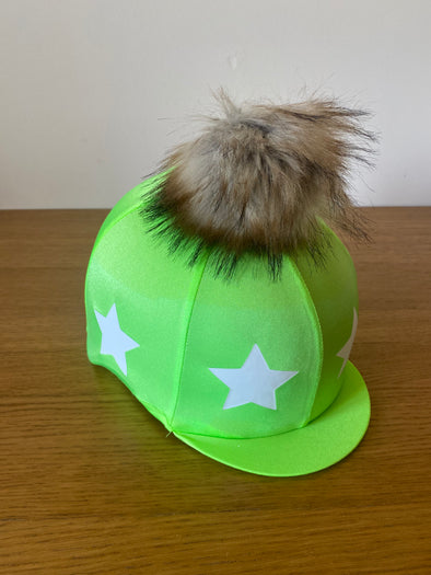 Hardy Equestrian Single stars Hat Silk With Removable Pom Pom