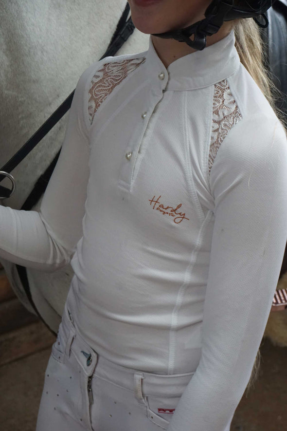 Hardy Equestrian Children's White Lace Show Shirt 2