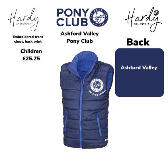 Ashford Valley Pony Club Children's Padded Jacket