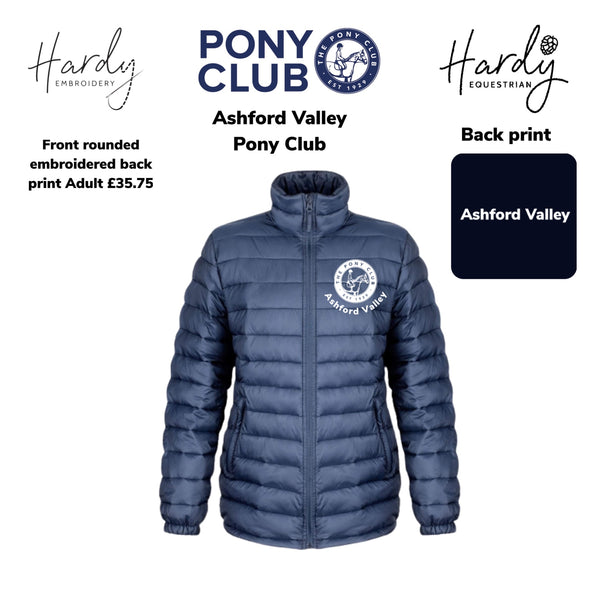 Ashford Valley Pony Club Adults Padded Jacket 2