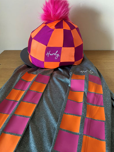 Women’s Personalised Checked Cross Country Base Layer And Hat Cover