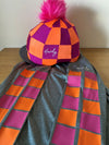 Personalised Checked Cross Country Base Layer And Hat Cover 3