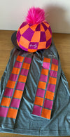 Women’s Personalised Checked Cross Country Base Layer And Hat Cover 3