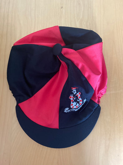 Lucton Equestrian Team Black And Red Hat Silk
