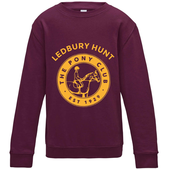 Ledbury Hunt Pony Club Burgundy Sweatshirt