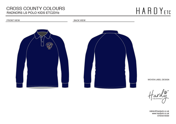 Radnor And West Hereford Pony Club Children's Long Sleeved Polo Shirt